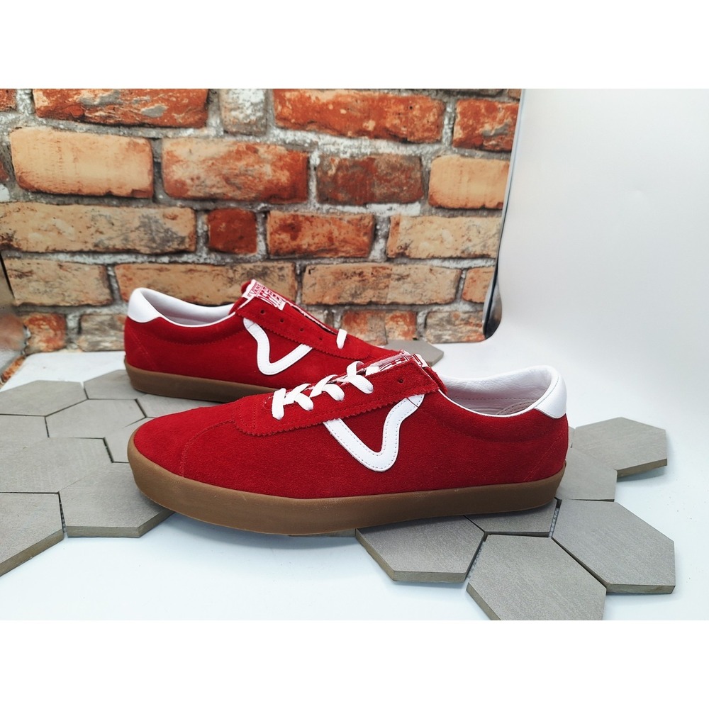 Vans Sport Low Track Sport Red Suede Gum Sole Men's Sz 11 Low Profile Rare 2024